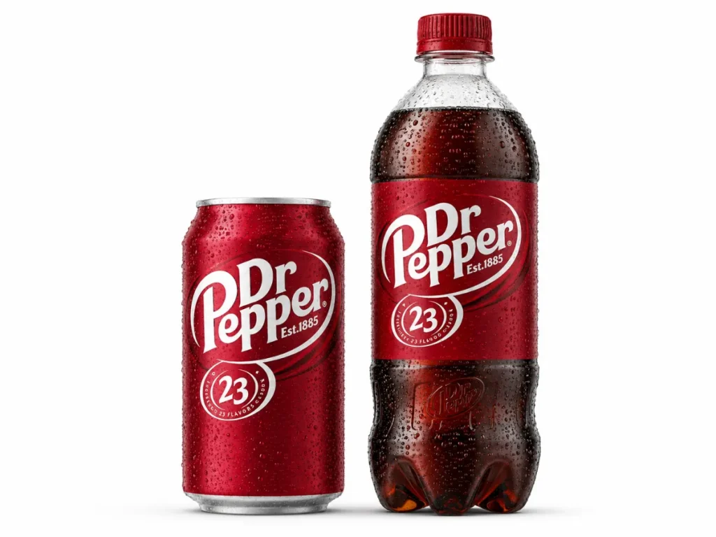 ドクターペッパーの缶とペットボトルのイメージ